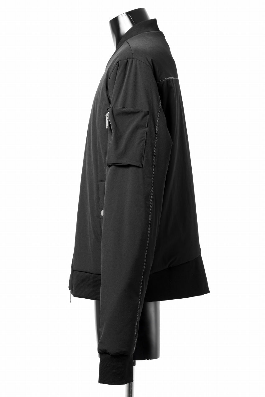 画像をギャラリービューアに読み込む, thom/krom MA-1 JACKET / ELASTIC NYLON + WARM PADDED (BLACK)