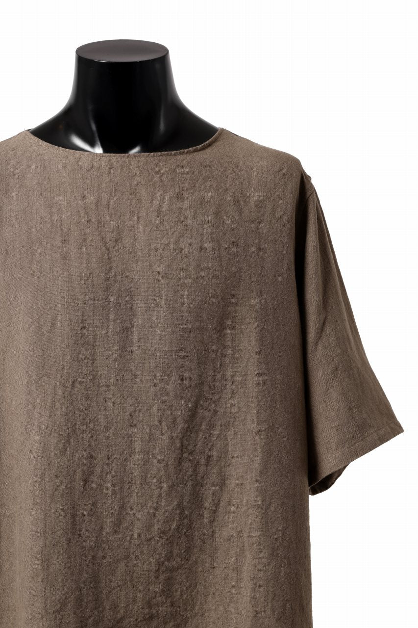 画像をギャラリービューアに読み込む, sus-sous sleeping shirts s/s / Belgium linen (MOCHA)