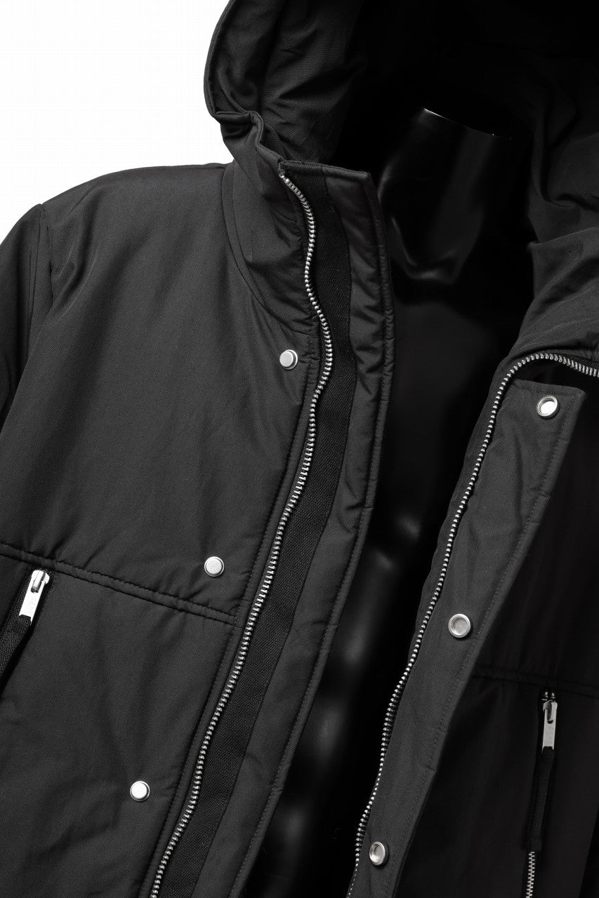 画像をギャラリービューアに読み込む, thom/krom HOODIE ZIP BOMBER COAT / WARM PADDED (BLACK)