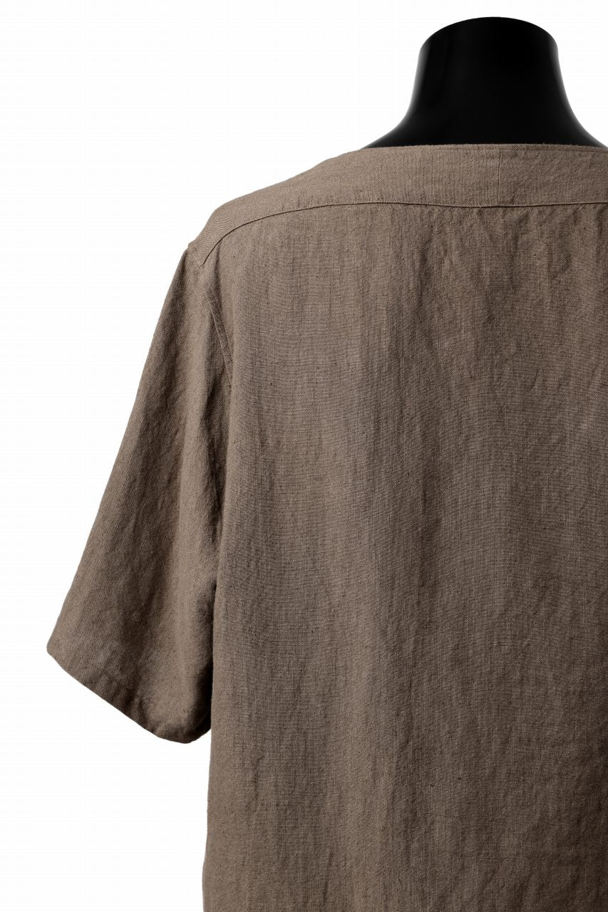 画像をギャラリービューアに読み込む, sus-sous sleeping shirts s/s / Belgium linen (MOCHA)