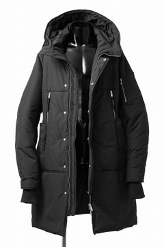 画像をギャラリービューアに読み込む, thom/krom HOODIE ZIP BOMBER COAT / WARM PADDED (BLACK)