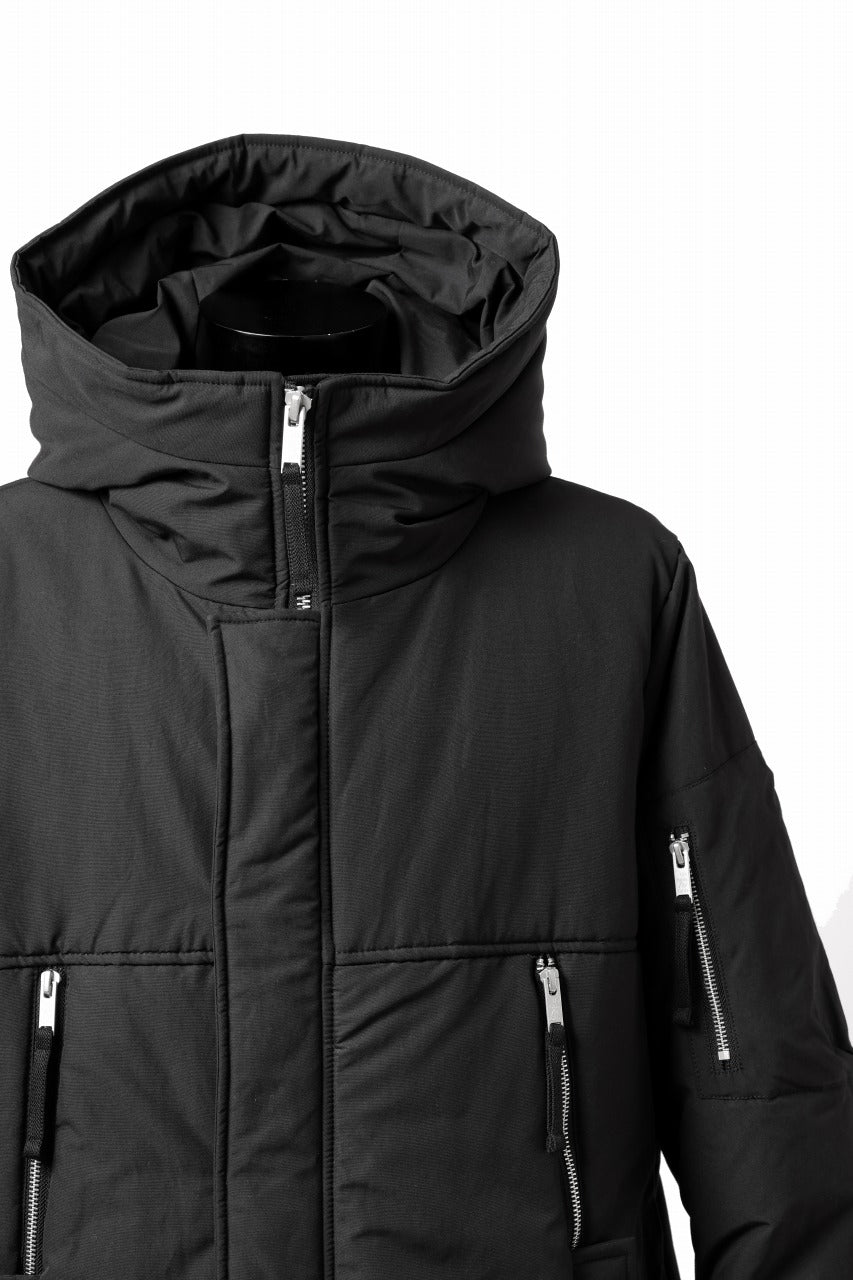 画像をギャラリービューアに読み込む, thom/krom HOODIE ZIP BOMBER COAT / WARM PADDED (BLACK)