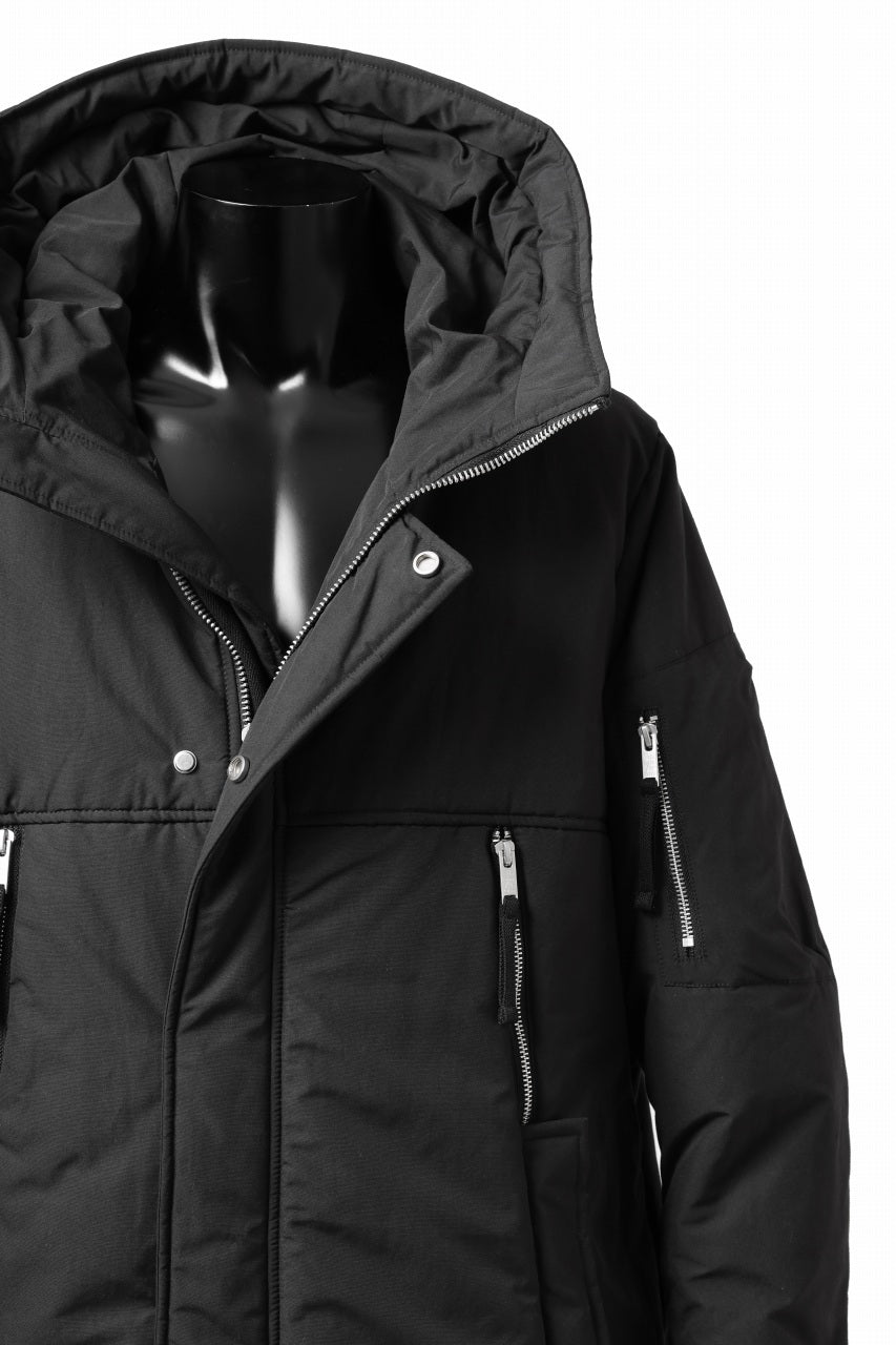 画像をギャラリービューアに読み込む, thom/krom HOODIE ZIP BOMBER COAT / WARM PADDED (BLACK)