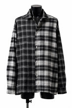 画像をギャラリービューアに読み込む, A.F ARTEFACT SNAPPED OVER SHIRT / SWITCHING CHECK (BLACK)