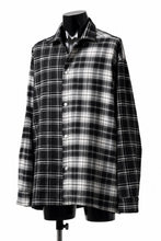 画像をギャラリービューアに読み込む, A.F ARTEFACT SNAPPED OVER SHIRT / SWITCHING CHECK (BLACK)