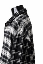 画像をギャラリービューアに読み込む, A.F ARTEFACT SNAPPED OVER SHIRT / SWITCHING CHECK (BLACK)