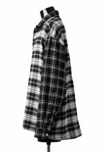 画像をギャラリービューアに読み込む, A.F ARTEFACT SNAPPED OVER SHIRT / SWITCHING CHECK (BLACK)