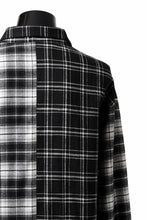 画像をギャラリービューアに読み込む, A.F ARTEFACT SNAPPED OVER SHIRT / SWITCHING CHECK (BLACK)