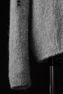 画像をギャラリービューアに読み込む, thom/krom HIGH COLLAR KNIT PULLOVER / ALPACA WOOL (LIGHT GREY)
