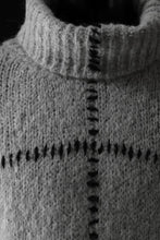 画像をギャラリービューアに読み込む, thom/krom HIGH COLLAR KNIT PULLOVER / ALPACA WOOL (LIGHT GREY)