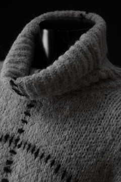 画像をギャラリービューアに読み込む, thom/krom HIGH COLLAR KNIT PULLOVER / ALPACA WOOL (LIGHT GREY)