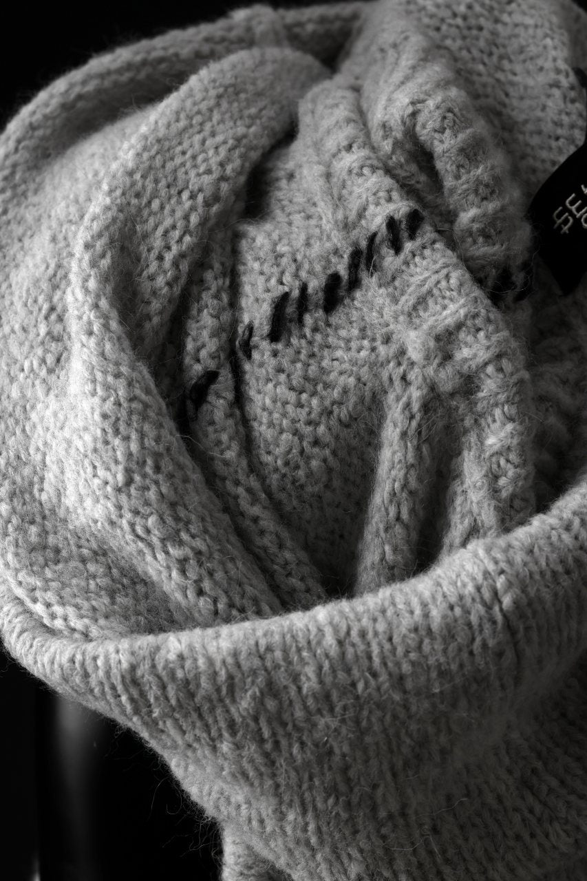 画像をギャラリービューアに読み込む, thom/krom HIGH COLLAR KNIT PULLOVER / ALPACA WOOL (LIGHT GREY)
