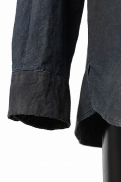 画像をギャラリービューアに読み込む, COLINA THE SHIRT / DARK DYED POPLIN (BLACK MIST)