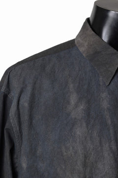 画像をギャラリービューアに読み込む, COLINA THE SHIRT / DARK DYED POPLIN (BLACK MIST)