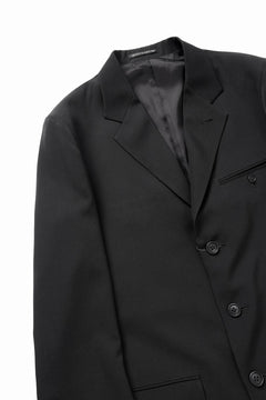 画像をギャラリービューアに読み込む, Y's for men RIGHT POCKET JACKET / WRINKLED WOOL GABARDINE (BLACK)