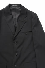 画像をギャラリービューアに読み込む, Y's for men RIGHT POCKET JACKET / WRINKLED WOOL GABARDINE (BLACK)
