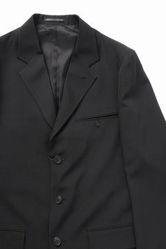 画像をギャラリービューアに読み込む, Y's for men RIGHT POCKET JACKET / WRINKLED WOOL GABARDINE (BLACK)