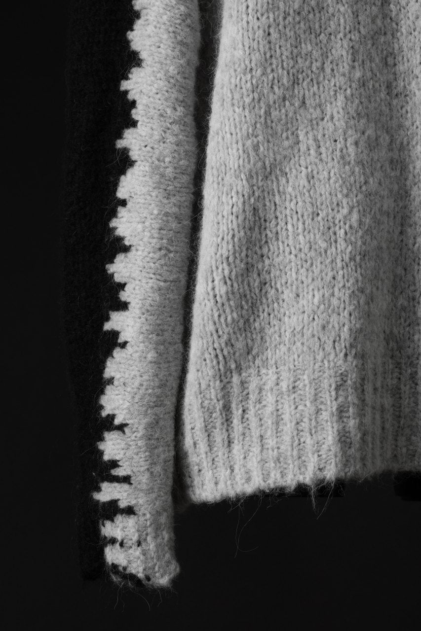 画像をギャラリービューアに読み込む, thom/krom MOCK NECK KNIT PULLOVER / ALPACA WOOL (BLACK x GREY)