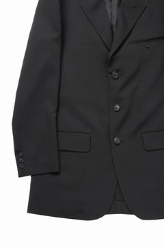 画像をギャラリービューアに読み込む, Y's for men RIGHT POCKET JACKET / WRINKLED WOOL GABARDINE (BLACK)