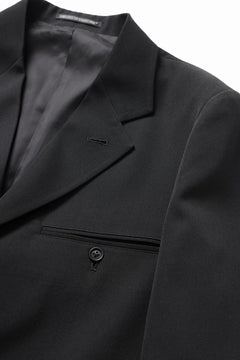 画像をギャラリービューアに読み込む, Y's for men RIGHT POCKET JACKET / WRINKLED WOOL GABARDINE (BLACK)