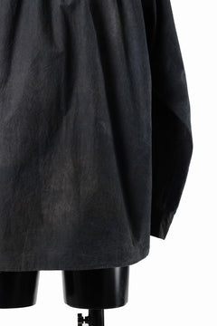 画像をギャラリービューアに読み込む, COLINA THE SHIRT / DARK DYED POPLIN (BLACK MIST)