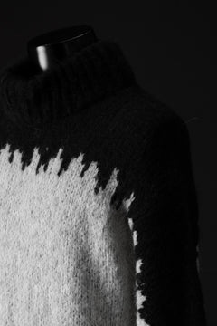 画像をギャラリービューアに読み込む, thom/krom MOCK NECK KNIT PULLOVER / ALPACA WOOL (BLACK x GREY)