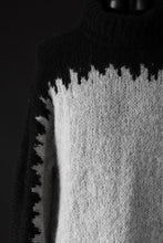 画像をギャラリービューアに読み込む, thom/krom MOCK NECK KNIT PULLOVER / ALPACA WOOL (BLACK x GREY)
