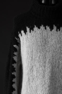 画像をギャラリービューアに読み込む, thom/krom MOCK NECK KNIT PULLOVER / ALPACA WOOL (BLACK x GREY)