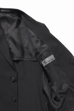 画像をギャラリービューアに読み込む, Y's for men RIGHT POCKET JACKET / WRINKLED WOOL GABARDINE (BLACK)