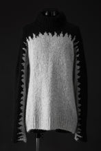 画像をギャラリービューアに読み込む, thom/krom MOCK NECK KNIT PULLOVER / ALPACA WOOL (BLACK x GREY)