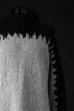 画像をギャラリービューアに読み込む, thom/krom MOCK NECK KNIT PULLOVER / ALPACA WOOL (BLACK x GREY)