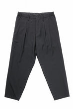 画像をギャラリービューアに読み込む, Y's for men WAIST STRING PANTS / WRINKLED WOOL GABARDINE (BLACK)
