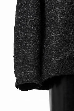 画像をギャラリービューアに読み込む, A.F ARTEFACT SNAPPED PANEL SWITCHING SHIRT / COMBI TWILL & TWEED (BLACK)