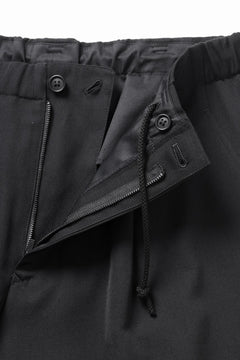 画像をギャラリービューアに読み込む, Y's for men WAIST STRING PANTS / WRINKLED WOOL GABARDINE (BLACK)