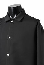 画像をギャラリービューアに読み込む, A.F ARTEFACT SNAPPED PANEL SWITCHING SHIRT / COMBI TWILL & TWEED (BLACK)