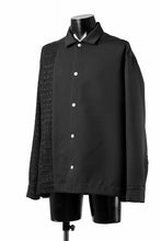 画像をギャラリービューアに読み込む, A.F ARTEFACT SNAPPED PANEL SWITCHING SHIRT / COMBI TWILL & TWEED (BLACK)