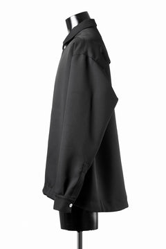 画像をギャラリービューアに読み込む, A.F ARTEFACT SNAPPED PANEL SWITCHING SHIRT / COMBI TWILL & TWEED (BLACK)