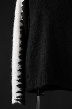 Load image into Gallery viewer, thom/krom MOCK NECK KNIT PULLOVER / ALPACA WOOL (WHITE x BLACK)