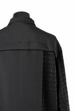 画像をギャラリービューアに読み込む, A.F ARTEFACT SNAPPED PANEL SWITCHING SHIRT / COMBI TWILL & TWEED (BLACK)