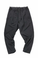 画像をギャラリービューアに読み込む, Y's for men WAIST STRING PANTS / WRINKLED WOOL GABARDINE (BLACK)