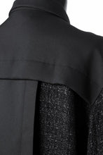 画像をギャラリービューアに読み込む, A.F ARTEFACT SNAPPED PANEL SWITCHING SHIRT / COMBI TWILL & TWEED (BLACK)