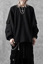 Load image into Gallery viewer, A.F ARTEFACT FLAP POCKET RAGLAN TOP / COPE KNIT JERSEY (BLACK)