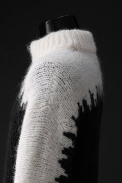 Load image into Gallery viewer, thom/krom MOCK NECK KNIT PULLOVER / ALPACA WOOL (WHITE x BLACK)