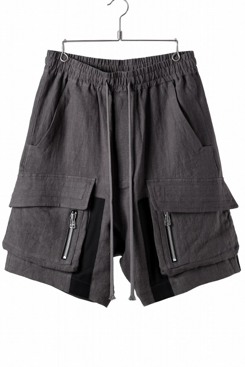 A.F ARTEFACT CARGO POCKET SAROUEL SHORTS / NATURAL LINEN (GREY)の ...