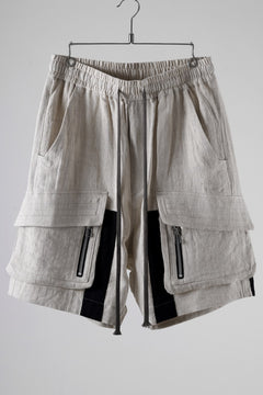 画像をギャラリービューアに読み込む, A.F ARTEFACT CARGO POCKET SAROUEL SHORTS / NATURAL LINEN (L.GREY)