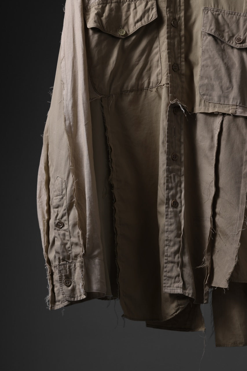 画像をギャラリービューアに読み込む, CHANGES CRAZY PANEL SHIRT - MADE BY 50's WORK SHIRT (BEIGE #A)