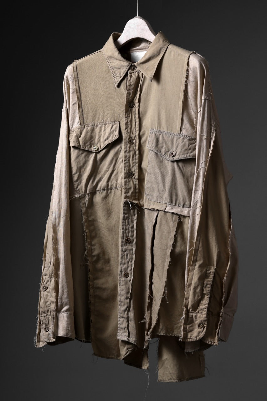 画像をギャラリービューアに読み込む, CHANGES CRAZY PANEL SHIRT - MADE BY 50's WORK SHIRT (BEIGE #A)