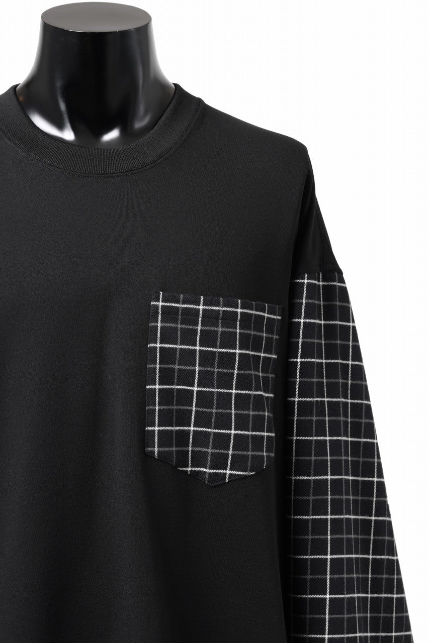 Load image into Gallery viewer, mastermind JAPAN DOCKING OVER TOPS / BOXY FIT (BLACK x BLACK PLAID)