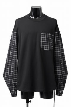 Load image into Gallery viewer, mastermind JAPAN DOCKING OVER TOPS / BOXY FIT (BLACK x BLACK PLAID)