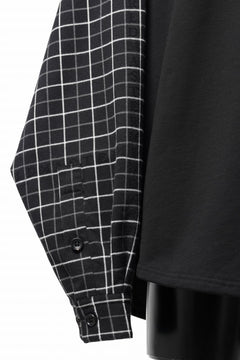 Load image into Gallery viewer, mastermind JAPAN DOCKING OVER TOPS / BOXY FIT (BLACK x BLACK PLAID)